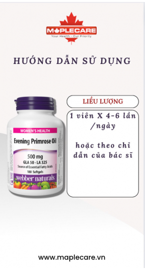 Viên uống bổ sung Omega 6, hỗ trợ duy trì sức khỏe Evening Primrose Oil 500mg 
