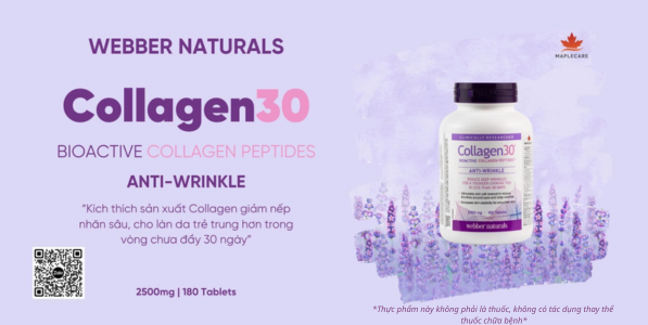 Viên uống giảm nếp nhăn tăng đàn hồi da Collagen30 Anti Wrinkle 2500mg